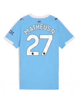 Billige Manchester City Matheus Nunes #27 Hjemmedrakt Dame 2025-26 Kortermet